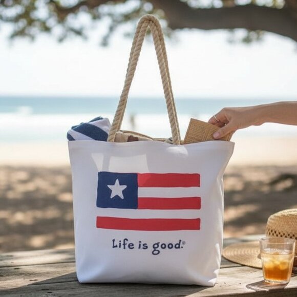 Americana Sea Bags Tote Made in Maine USA- Life is Good - Picture 1 of 14